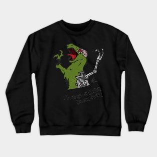 Zombie cyborg dinosaur Crewneck Sweatshirt